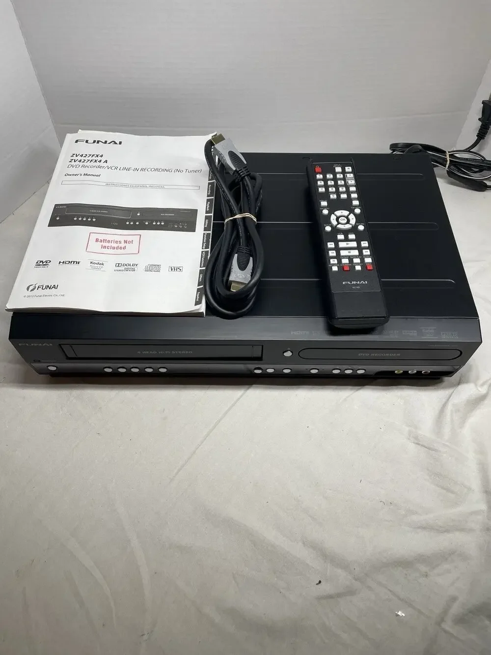 Funai ZV427FX4 DVD Recorder VHS VCR Combo HDMI Hi-Fi w/ Remote Tested Works